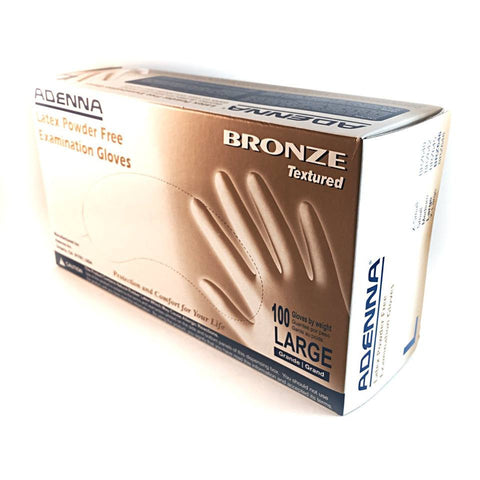 Adenna Bronze Latex Gloves - Salt & Light Tattoo Supply