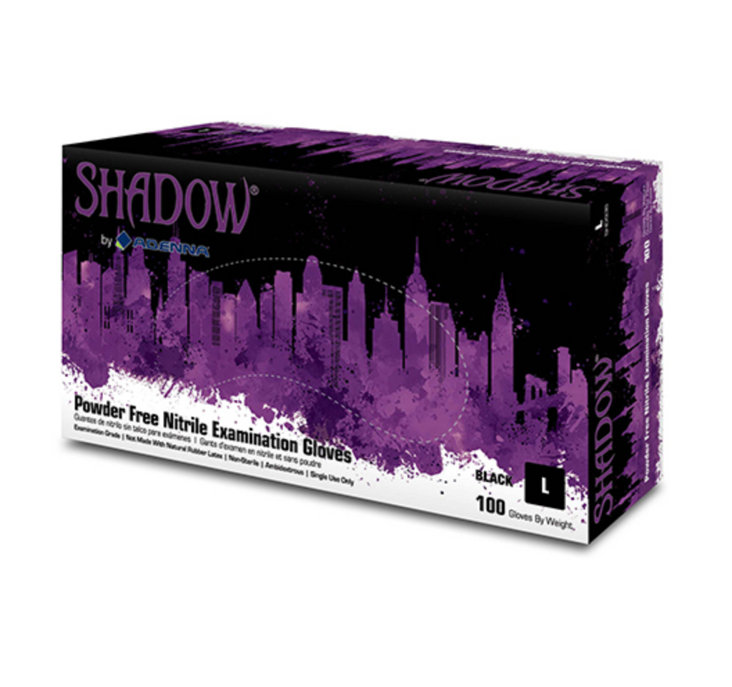 thumbnail image 2 of Adenna Shadow Black Nitrile Powder Free  PF  Exam Gloves   LARGE   1 Box Of 100 Gloves 2 of 14