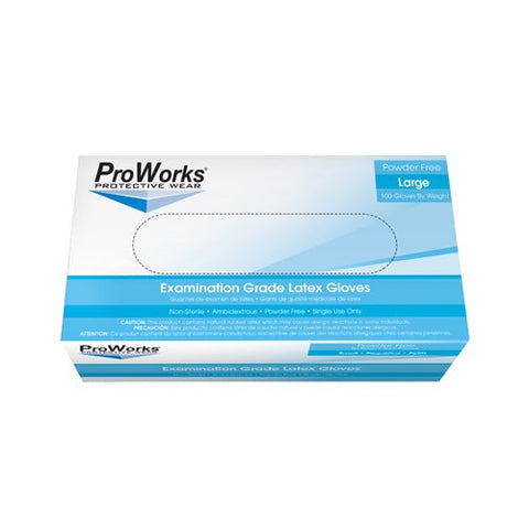 ProWorks Natural Latex Exam Gloves