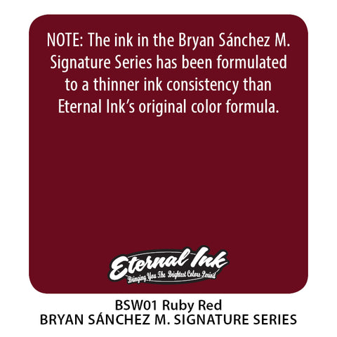 Eternal Ink - Bryan Sanchez M. Watercolor Ruby Red